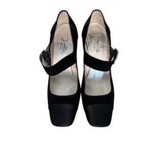 Emilio Pucci Black Block Heel Mary Jane Shoes size 36.5